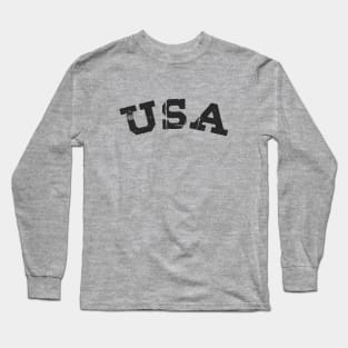 Retro USA Comfort Black Long Sleeve T-Shirt